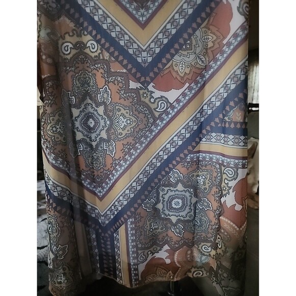 One World Womens XL Geometric Paisley Print Tshirt Tunic Top NWT B7 Rhinestone - Picture 7 of 8